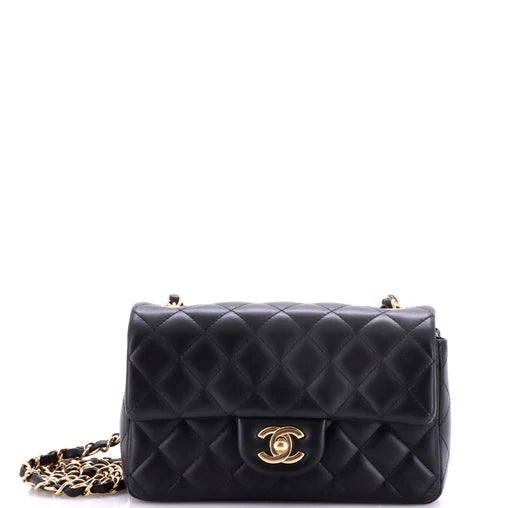 Chanel Classic Single Flap Bag Quilted Lambskin Mini