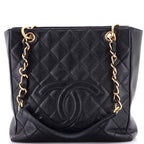 Chanel Petite Shopping Tote Quilted Caviar