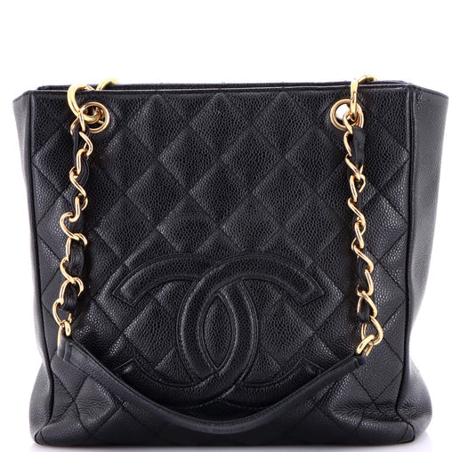 Chanel Petite Shopping Tote Quilted Caviar