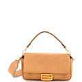 Fendi Baguette NM Bag Zucca Embossed Leather Medium