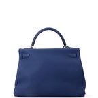 Hermes Kelly Handbag Deep Blue Togo with Palladium Hardware 32