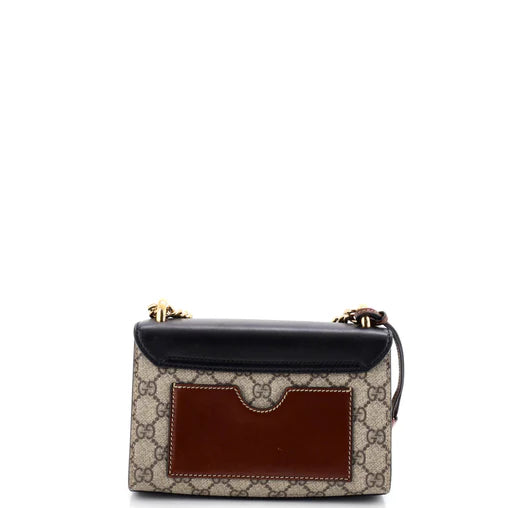 Gucci Padlock Shoulder Bag GG Coated Canvas and Leather Small