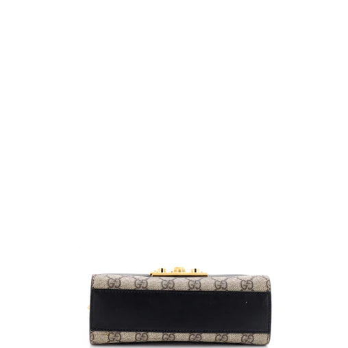 Gucci Padlock Shoulder Bag GG Coated Canvas and Leather Small