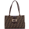 Fendi Vintage Shoulder Bag Zucca Canvas Medium