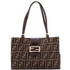Fendi Vintage Shoulder Bag Zucca Canvas Medium