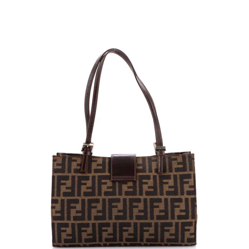 Fendi Vintage Shoulder Bag Zucca Canvas Medium