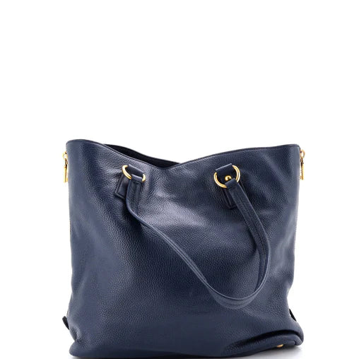 Prada Side Zip Shopper Tote Vitello Daino Large