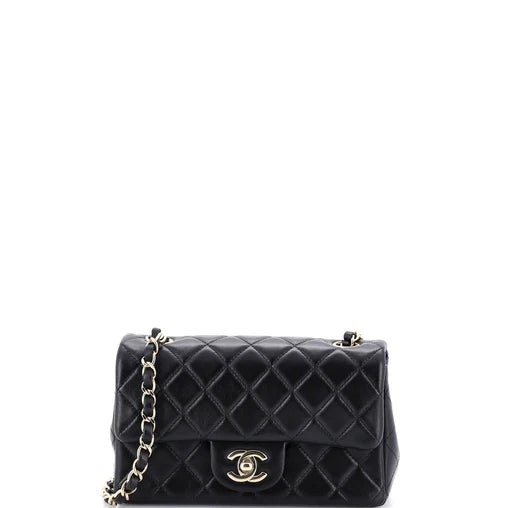 Chanel Classic Single Flap Bag Quilted Lambskin Mini