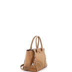 Prada Twin Pocket Convertible Tote Stitched City Calf Small