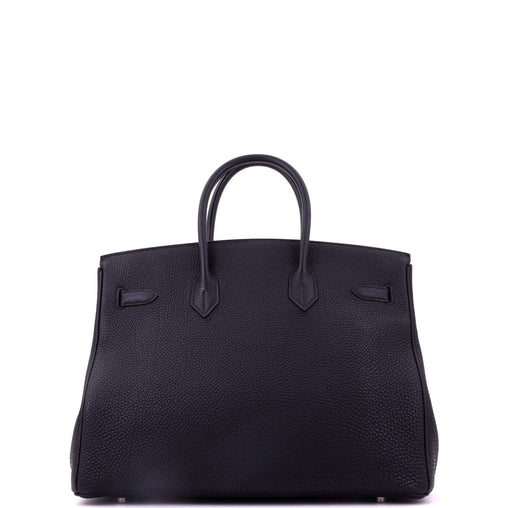 Hermes Birkin Handbag Noir Togo with Palladium Hardware 35