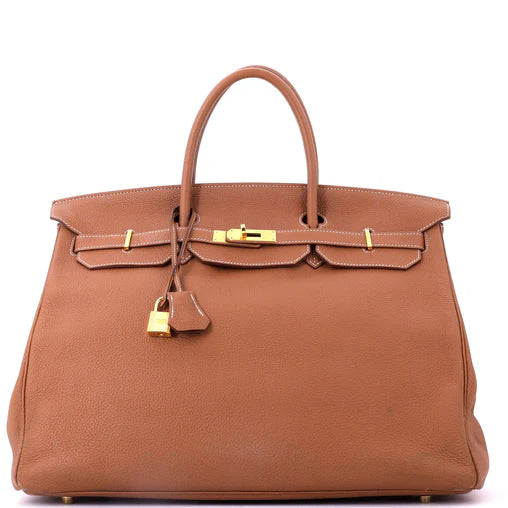 Hermes Birkin Handbag Gold Togo with Gold Hardware 40