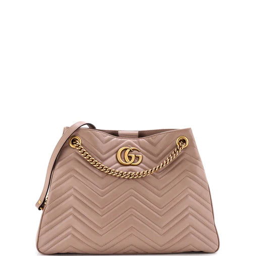 Gucci GG Marmont Chain Tote Matelasse Leather Medium