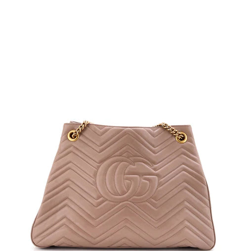 Gucci GG Marmont Chain Tote Matelasse Leather Medium