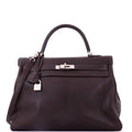 Hermes Kelly Handbag Ebene Chevre de Coromandel with Brushed Palladium Hardware 35