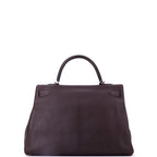 Hermes Kelly Handbag Ebene Chevre de Coromandel with Brushed Palladium Hardware 35