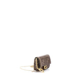 Fendi Chain Baguette Charm Bag Zucca Coated Canvas Nano