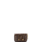 Fendi Chain Baguette Charm Bag Zucca Coated Canvas Nano
