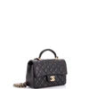 Chanel Classic Single Flap Top Handle Bag Quilted Lambskin Mini
