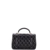 Chanel Classic Single Flap Top Handle Bag Quilted Lambskin Mini
