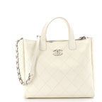 Chanel Covered CC Shopping Tote Stitched Caviar Medium