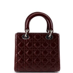 Christian Dior Lady Dior Bag Cannage Quilt Patent Medium