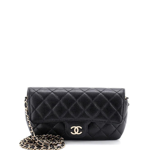 Chanel Classic Sunglasses Case with Chain Quilted Caviar