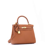 Hermes Kelly Handbag Gold Togo with Gold Hardware 25