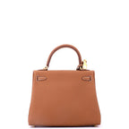 Hermes Kelly Handbag Gold Togo with Gold Hardware 25