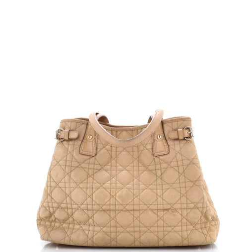 Christian Dior Panarea Tote Cannage Quilt Canvas Medium