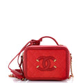 Chanel Filigree Vanity Case Quilted Caviar Small
