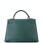 Hermes Kelly Handbag Vert Ardennes with Gold Hardware 32