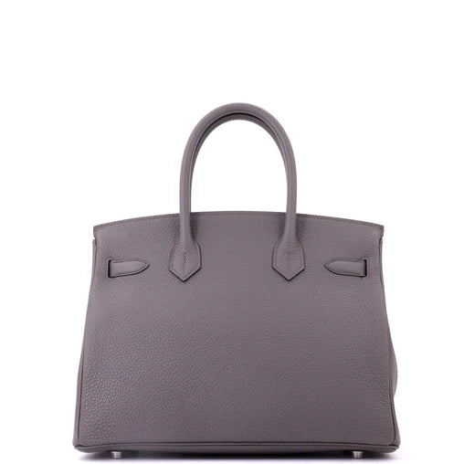 Hermes Birkin Handbag Grey Togo with Palladium Hardware 30