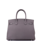 Hermes Birkin Handbag Grey Togo with Palladium Hardware 30