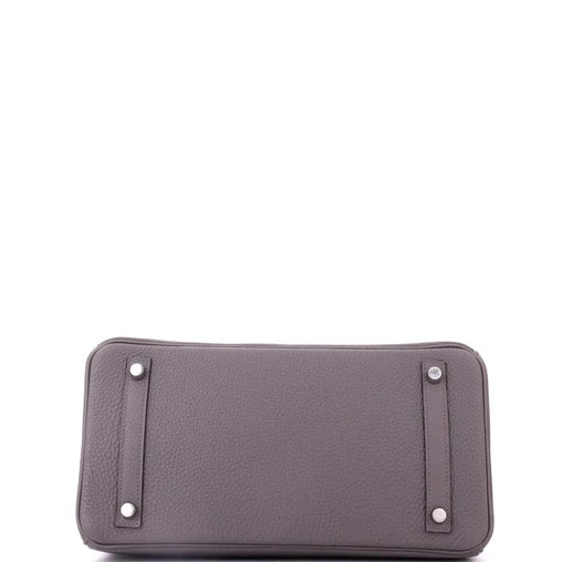Hermes Birkin Handbag Grey Togo with Palladium Hardware 30