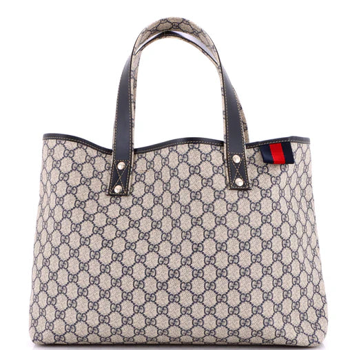 Gucci Web Loop Tote GG Coated Canvas Medium