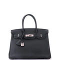 Hermes Birkin Handbag Vert Foncé Togo with Palladium Hardware 30