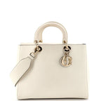 Christian Dior Diorissimo Tote Pebbled Leather Medium