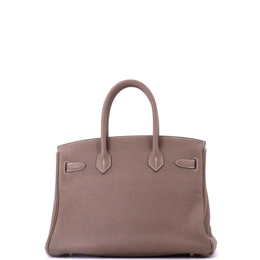 Hermes Birkin Handbag Grey Togo with Gold Hardware 30