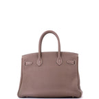 Hermes Birkin Handbag Grey Togo with Gold Hardware 30