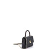 Chanel Coco Top Handle Bag Quilted Caviar with Lizard Embossed Handle Extra Mini