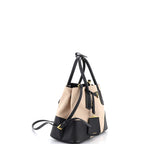Prada Cuir Double Tote Canvas and Saffiano Leather Medium