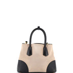 Prada Cuir Double Tote Canvas and Saffiano Leather Medium