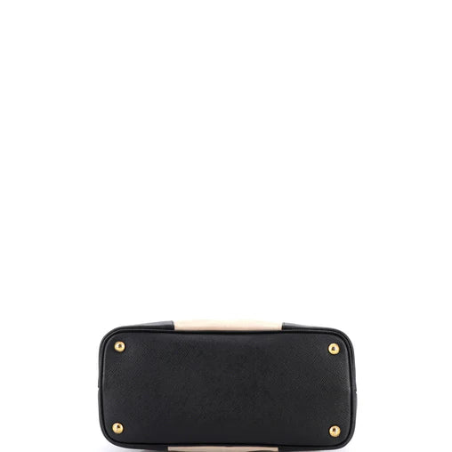 Prada Cuir Double Tote Canvas and Saffiano Leather Medium