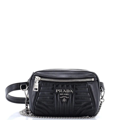 Prada Convertible Belt Bag Diagramme Quilted Leather Small