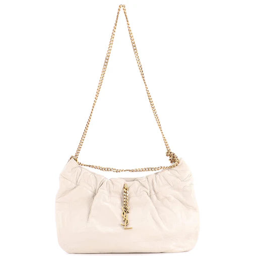 Saint Laurent Pac Pac Ruched Hobo Leather