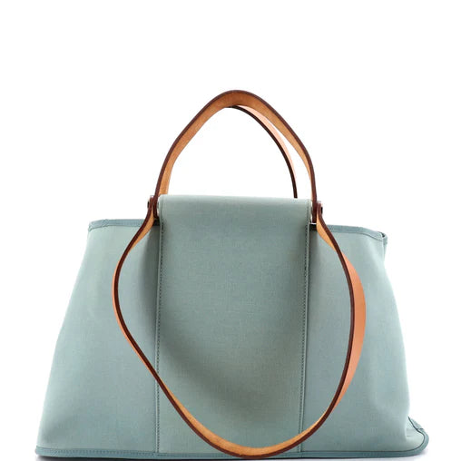 Hermes Cabag Elan Toile and Leather 39