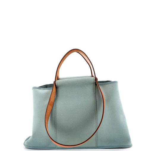 Hermes Cabag Elan Toile and Leather 39