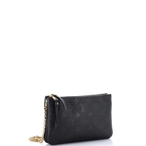 Louis Vuitton Double Zip Pochette Monogram Empreinte Leather