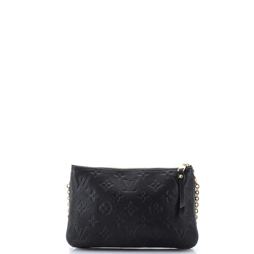 Louis Vuitton Double Zip Pochette Monogram Empreinte Leather