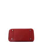 Hermes Birkin Handbag Rouge H Clemence with Palladium Hardware 30